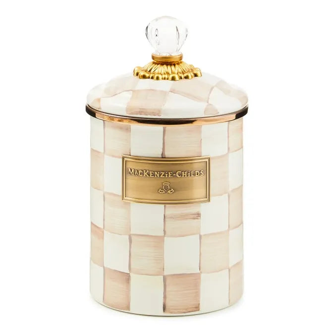 Mocha Check Medium Canister
