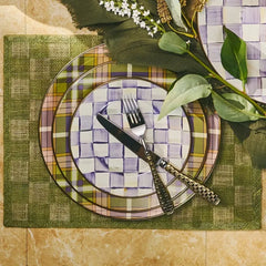 Violet Check Salad/Dessert Plate