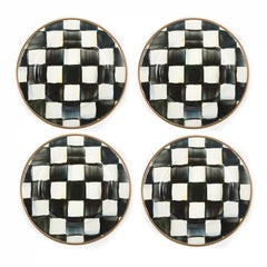 Rosy Check Appetizer Plates, Set of 4
