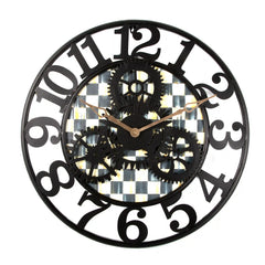 Courtly Check Large Farmhouse Wall Clock