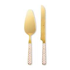Sterling Check Bistro Cake Serving Set