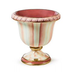 Sterling Check Pedestal Urn