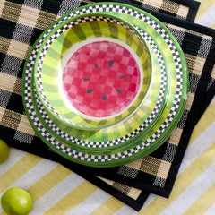Watermelon Melamine Salad Plates, Set of 4