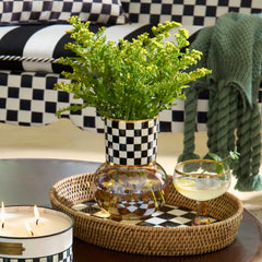 Courtly Check Glass Vase