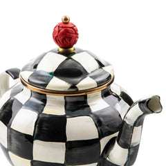 Mocha Check 4 Cup Teapot