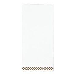 Bath Towel with Mocha Check Border