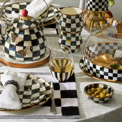 Rosy Stripe Stemless Wine Glass