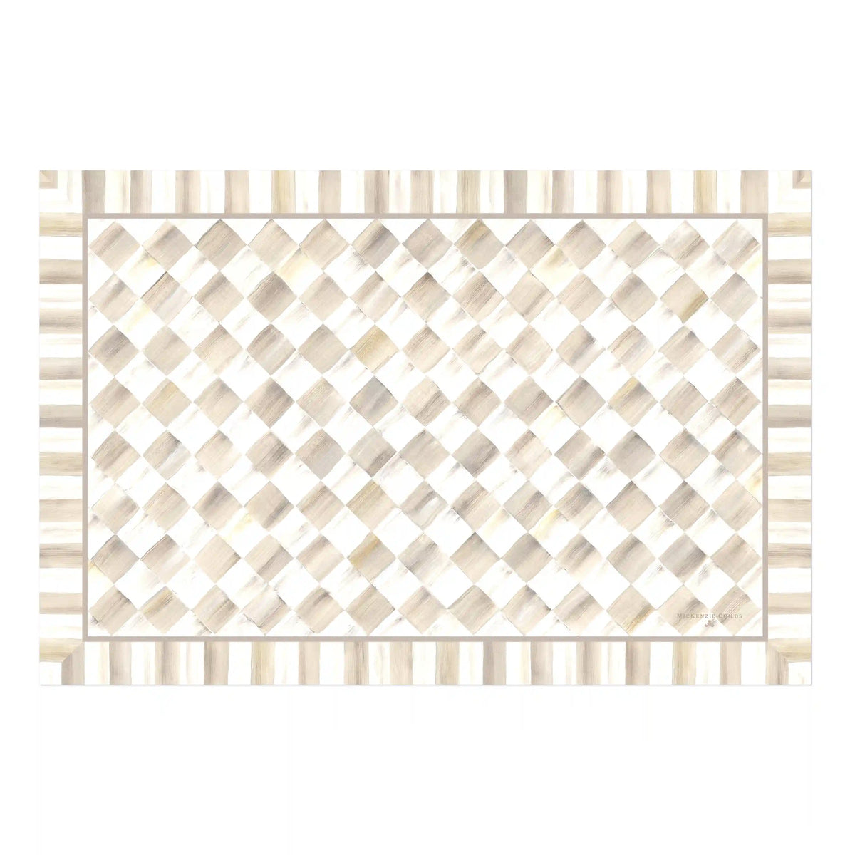 Rosy Check 3' x 5' Floor Mat