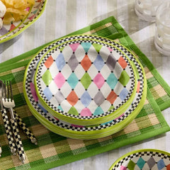 Palm Springs Melamine Dinner Plates, Set of 4
