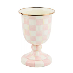 Emerald Check Pedestal Vase