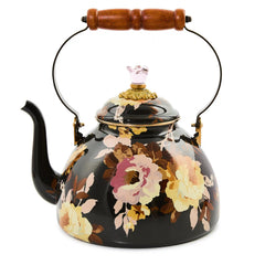 White Flower Market 2 Quart Tea Kettle