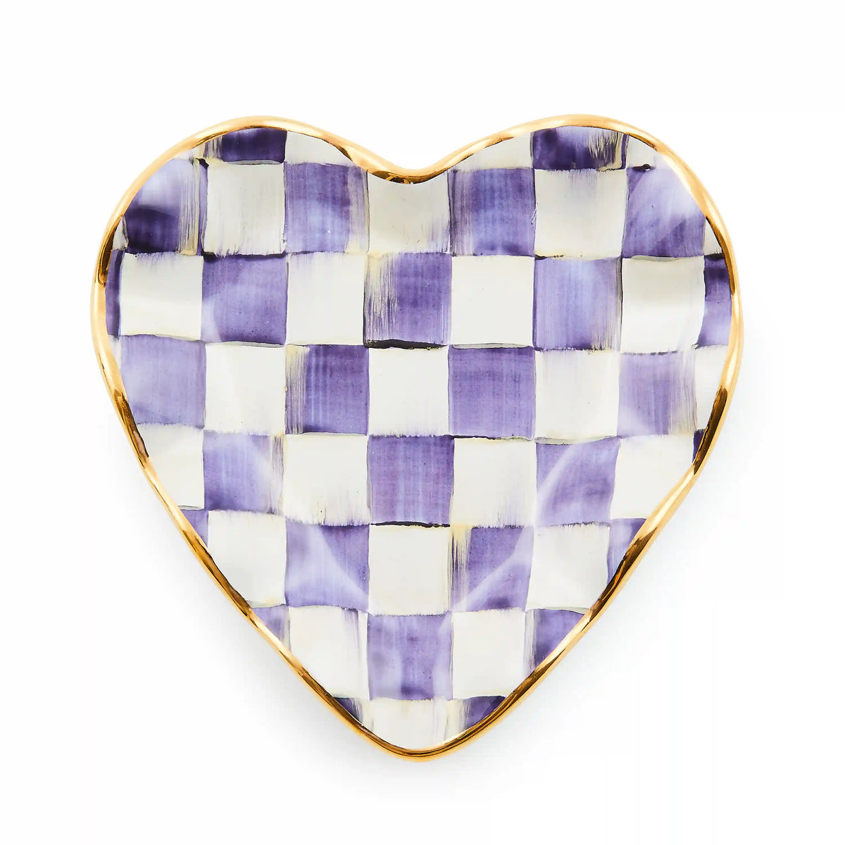 Courtly Check Fluted Heart Plate