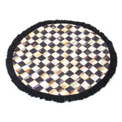 Violet Check Round Placemat