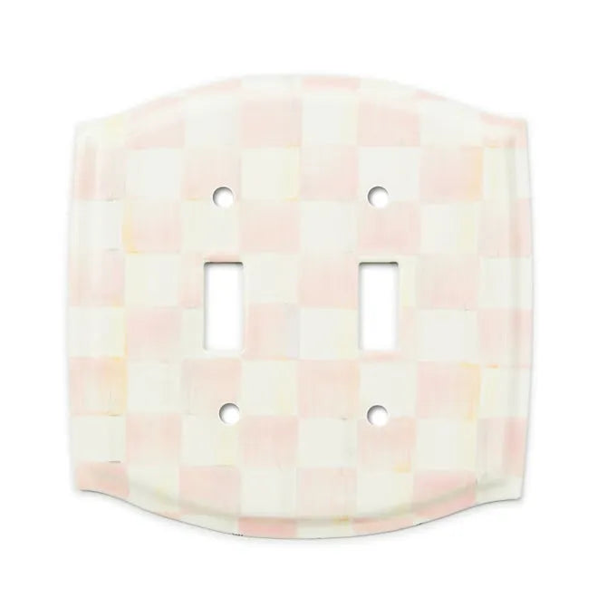 Rosy Check Double Toggle Switch Plate