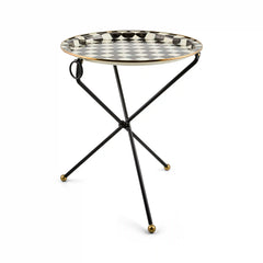 Rosy Check Enamel Tilt Accent Table