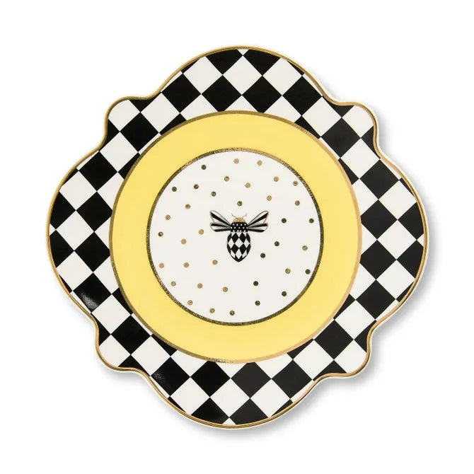 Bee Toile Salad Plate