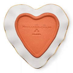Mocha Check Ceramic Heart Plate