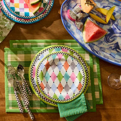 Palm Springs Melamine Dinner Plates, Set of 4
