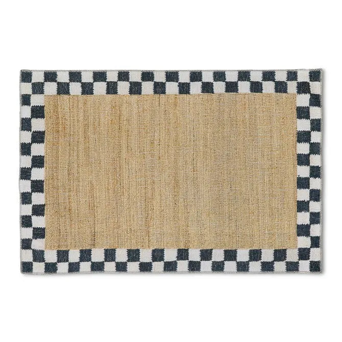 Naturals Check 3' x 5' Washable Rug