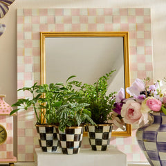Courtly Check Enamel Wall Mirror