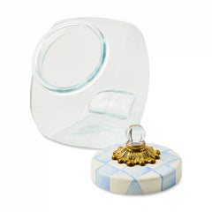 Sweets Jar with Violet Check Lid