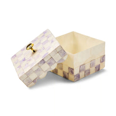 Rosy Check Capiz Scalloped Box