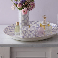 Rosy Check Capiz Scalloped Box