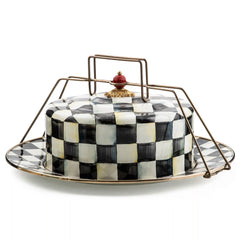 Emerald Check Cake Carrier