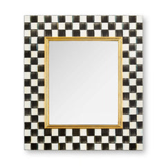 Rosy Check Enamel Wall Mirror