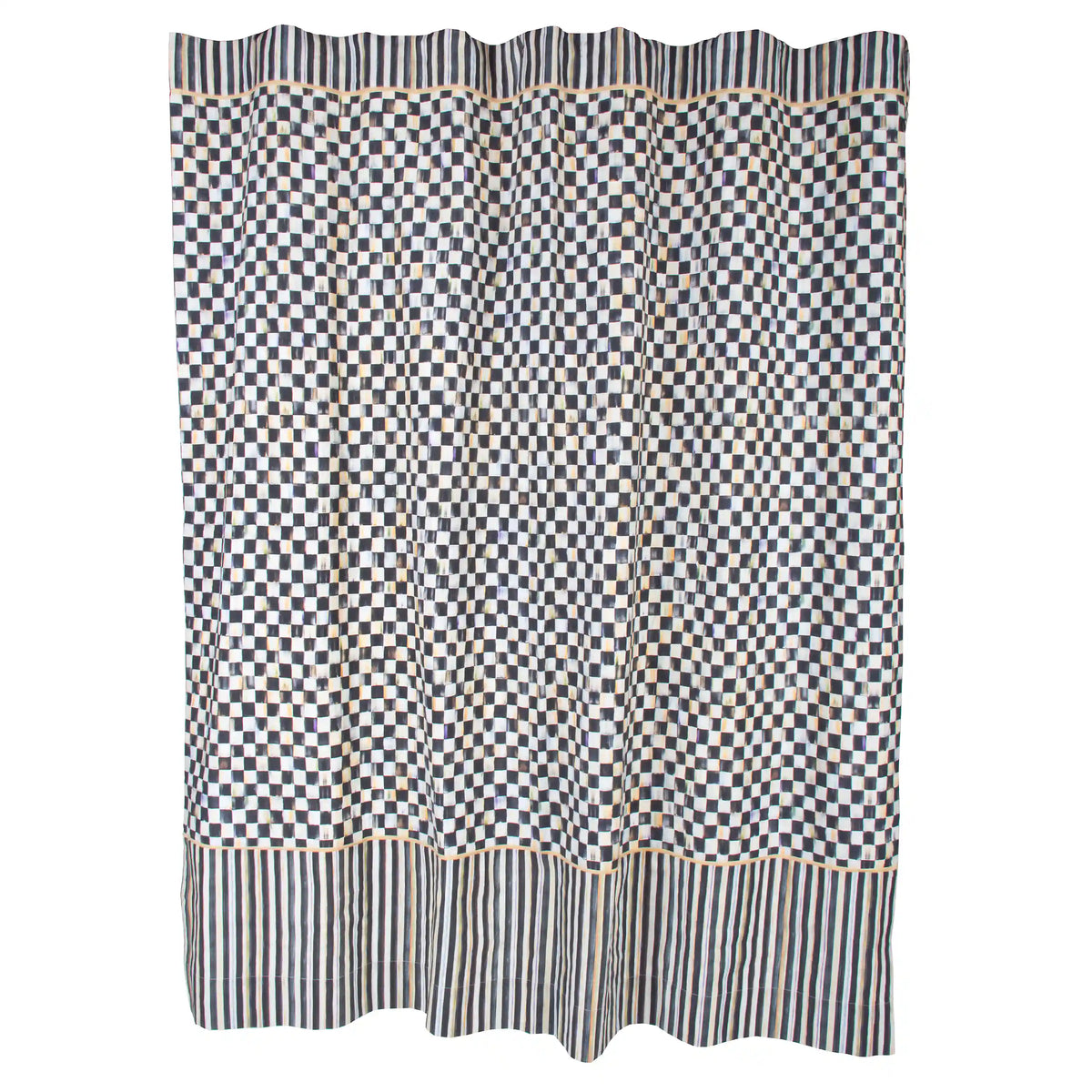 Mocha Check Shower Curtain