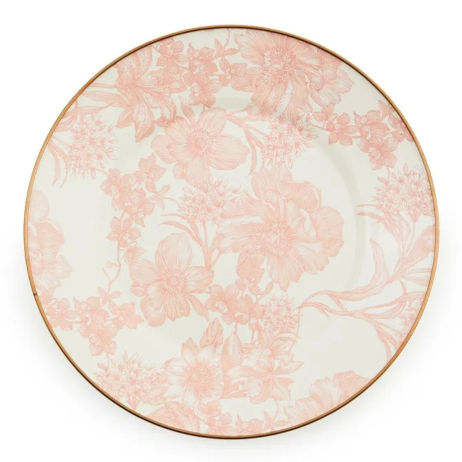 Rosy English Garden Enamel Dinner Plate