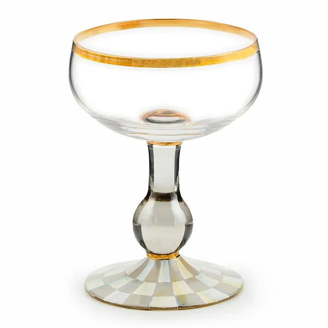 Sterling Check Coupe Glass
