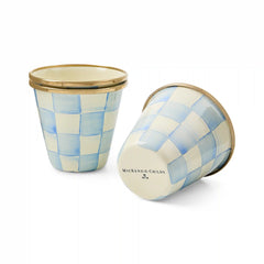 Sky Check Herb Pots, Set of 3