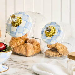 Sweets Jar with Violet Check Lid
