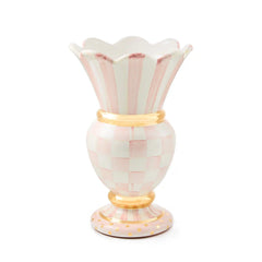 Mocha Check Ceramic Great Vase