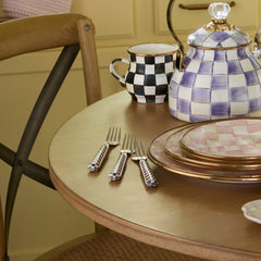 Sterling Check Bistro Flatware 5 Piece Place Setting