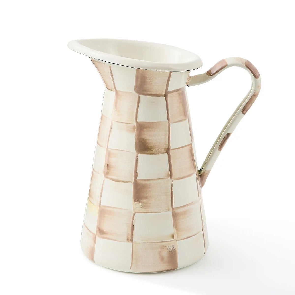 Mocha Check Large Practical Pitcher